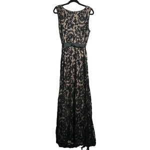 Adrianna Papell Black Lace Maxi Dress Womens Sz‎ 14 Dark Cottagecore Whimsigoth